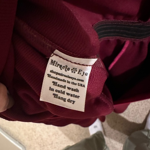 Women's Burgundy Jumpsuit - Picture 8 of 8